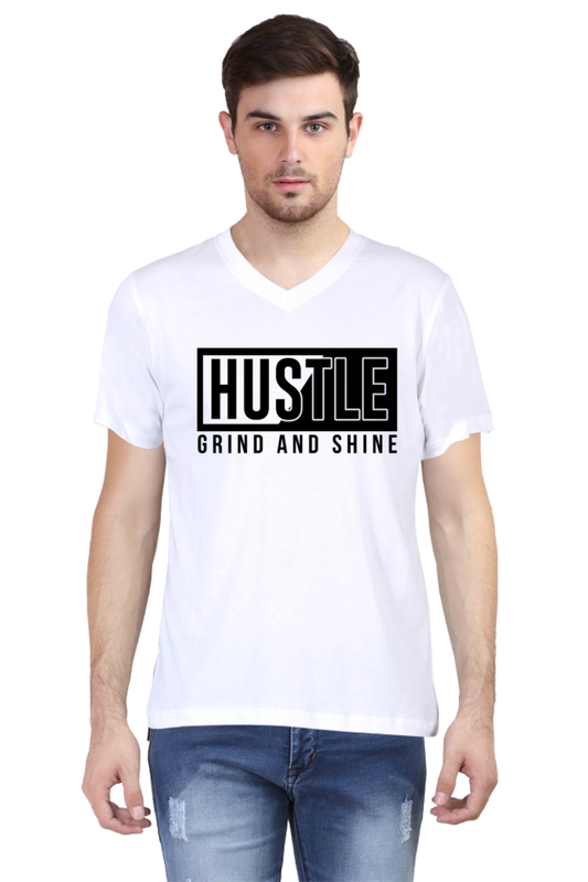 Men V-Neck - Hustle