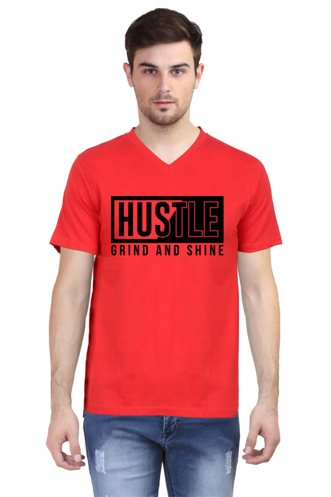 Men V-Neck - Hustle