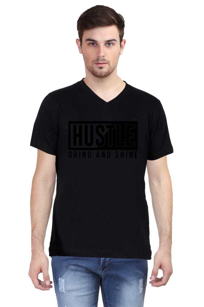 Men V-Neck - Hustle