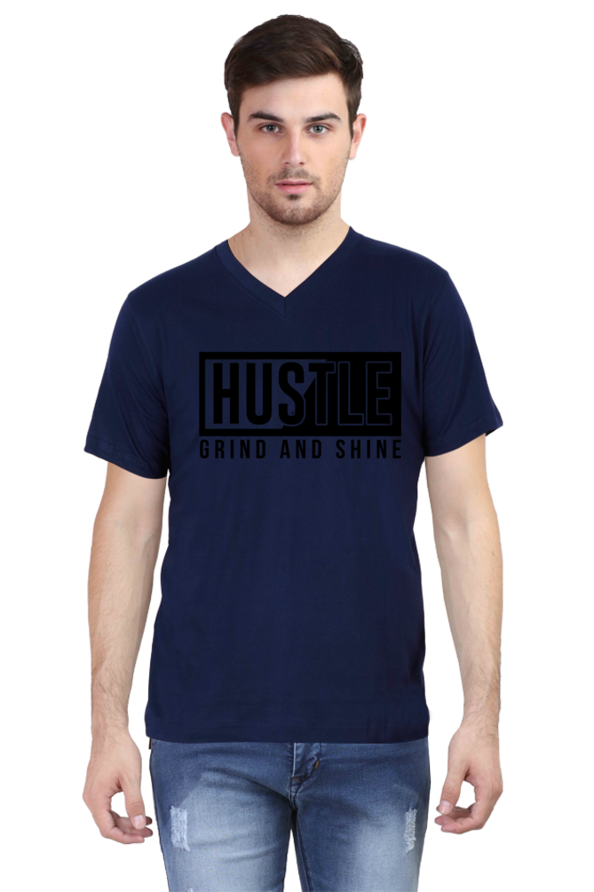 Men V-Neck - Hustle