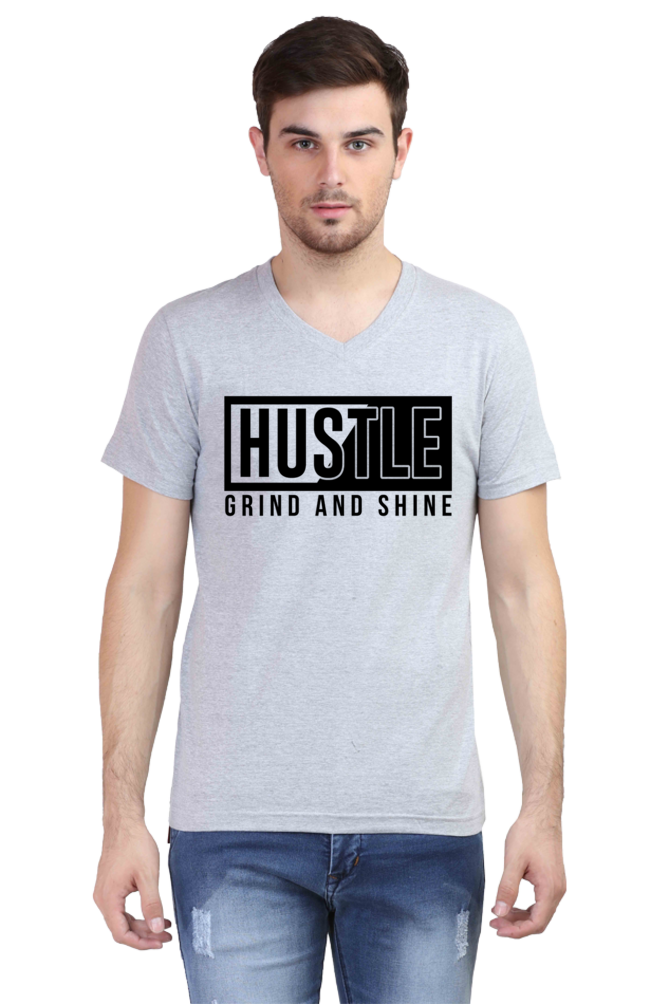 Men V-Neck - Hustle