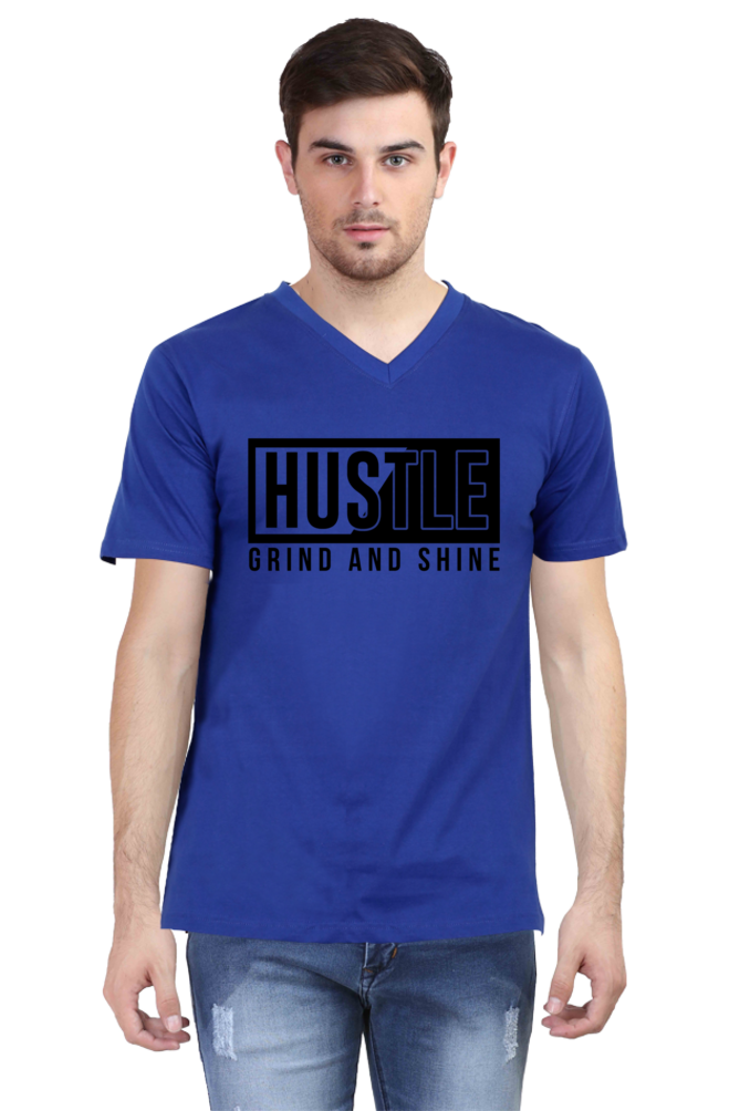 Men V-Neck - Hustle